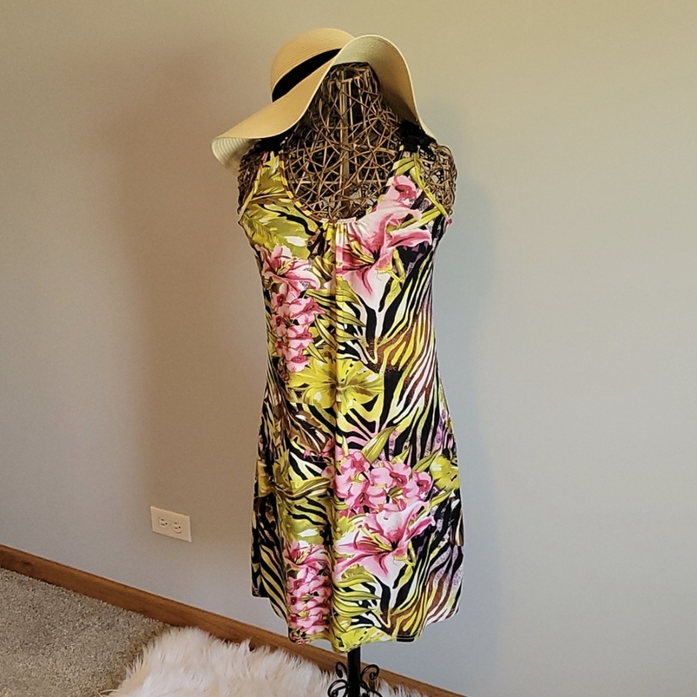 Laced back sundress womens size L